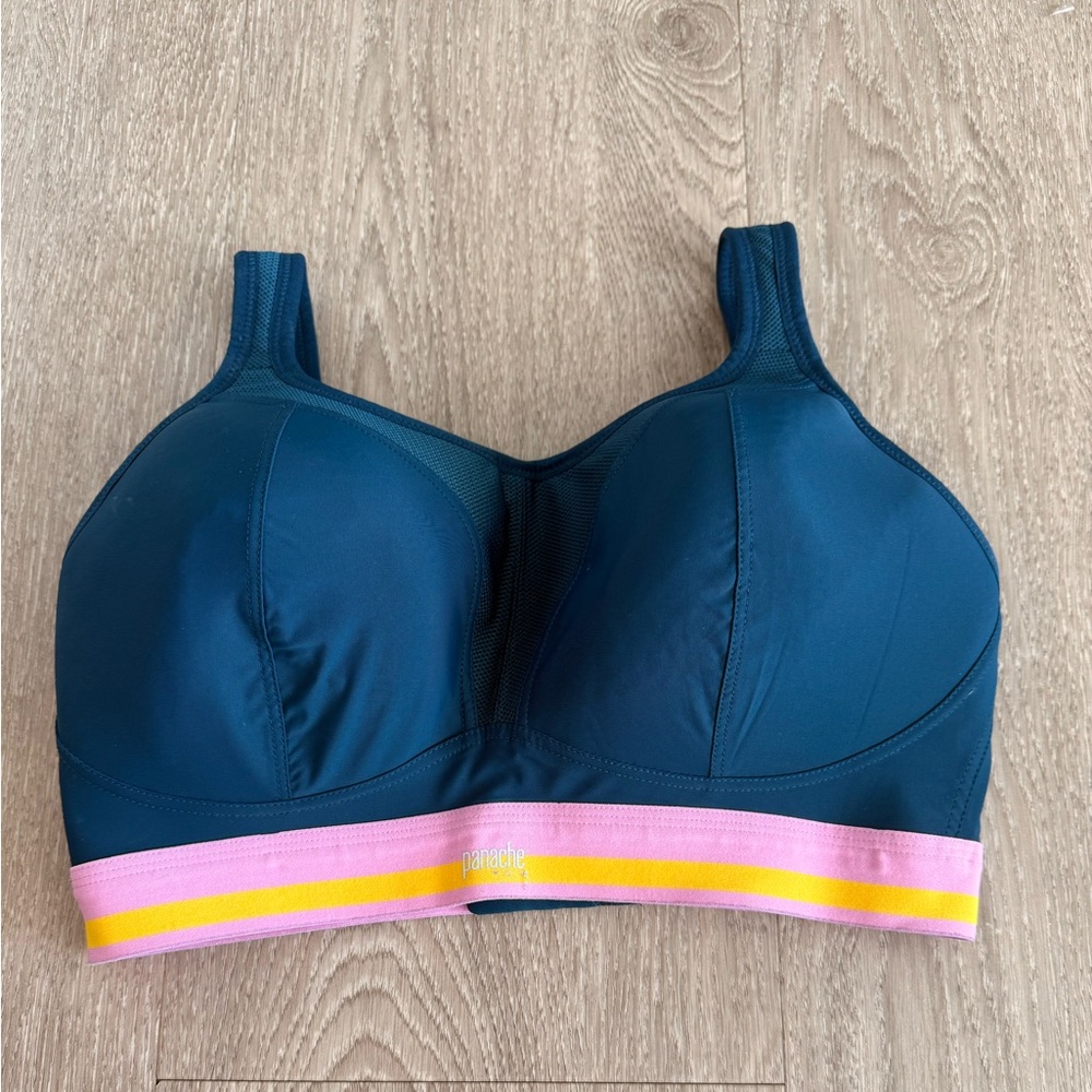 Panache Women's 34E Teal Blue Sports Bra